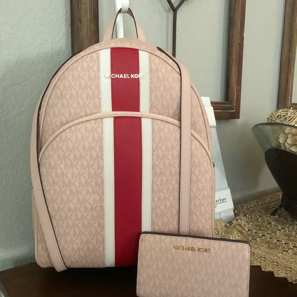 💖Beautiful pink Mk logo backpack matching wallet - Picture 2 of 8
